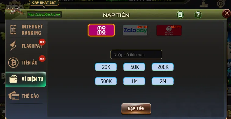 Hướng Dẫn Nạp Tiền B52 Club Nhanh Chóng Và An Toàn Nhất Cho Game Thủ