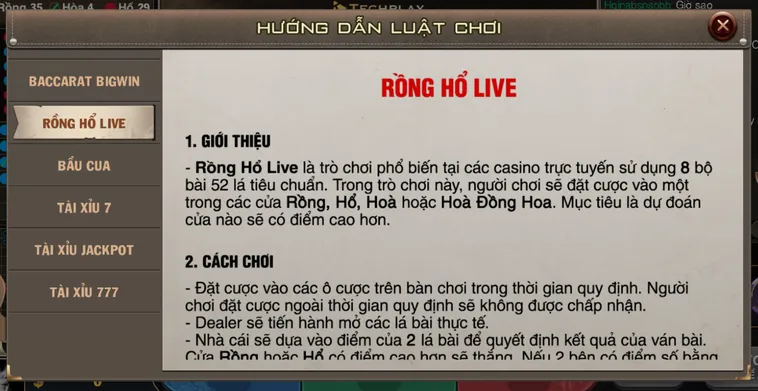 Bí Quyết Chiến Thắng Game Rồng Hổ BigWin Livestream Tại B52 Club Cho Mọi Game Thủ