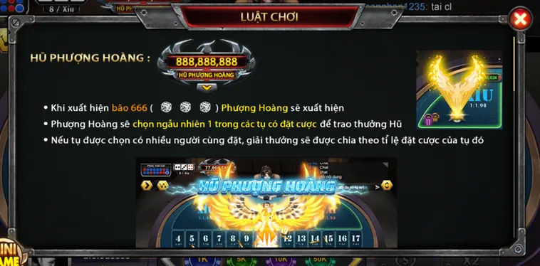 Casino Sicbo Phượng Hoàng Tại B52 Club Trải Nghiệm Cá Cược Đẳng Cấp Thưởng Lớn Hấp Dẫn