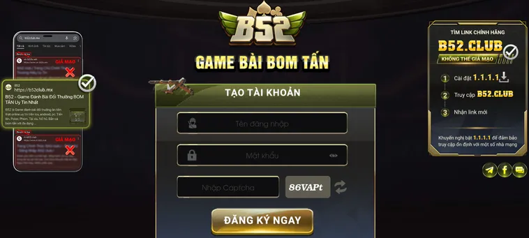 B52 Club là cổng game bài đổi thưởng bom tấn sở hữu tỷ lệ thắng 98% cùng cơ chế bảo mật tối tân, mang đến không gian giải trí đỉnh cao cho mọi game thủ.