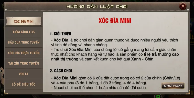 Minigame Xóc Dĩa Mini Tại B52 Club Hướng Dẫn Cách Chơi Giành Chiến Thắng Lớn